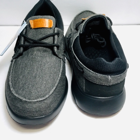 Ortho Comfort Men’s Casual Dark Gray Canvas Lace Up Loafer With Arch Support 10M - Picture 5 of 9